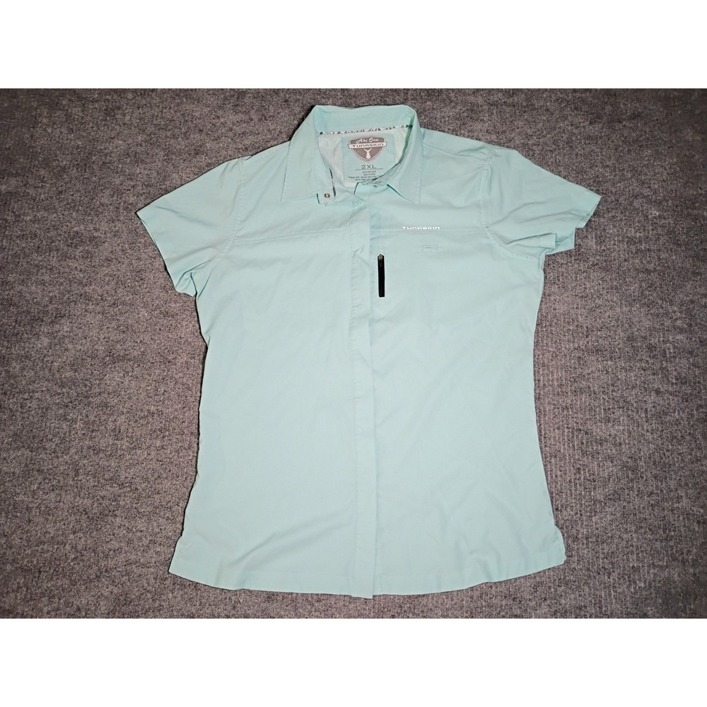 Tunaskin Ahi One Men's Green Blue Performance Shirt Size 2XL
